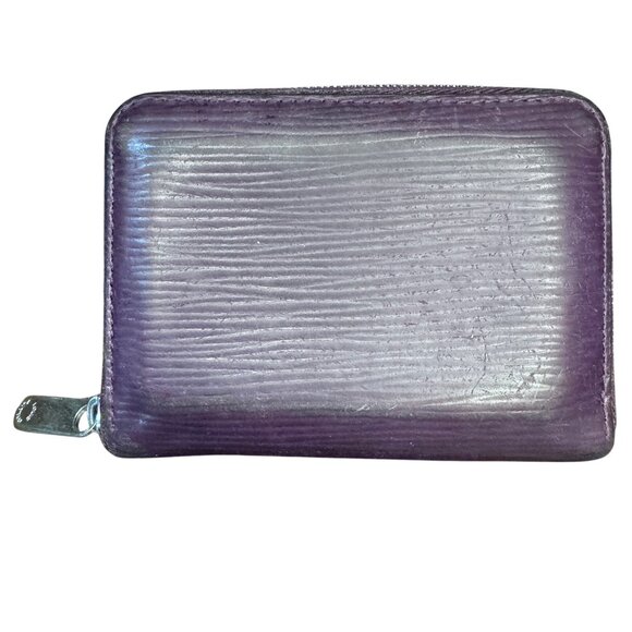 Louis Vuitton Vintage Zippy Wallet Purple Epi Leather Silver w/ Box Dust Bag - Picture 7 of 12